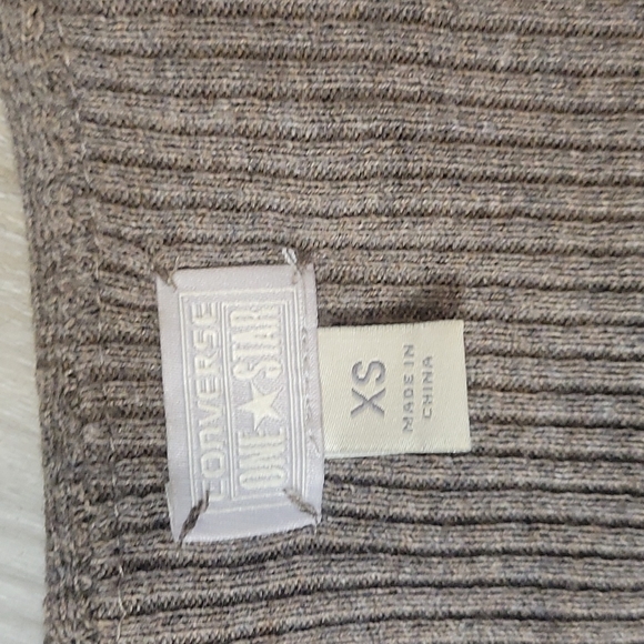 Converse Open Front Textured sleeve Cardigan Sweater - Picture 3 of 7